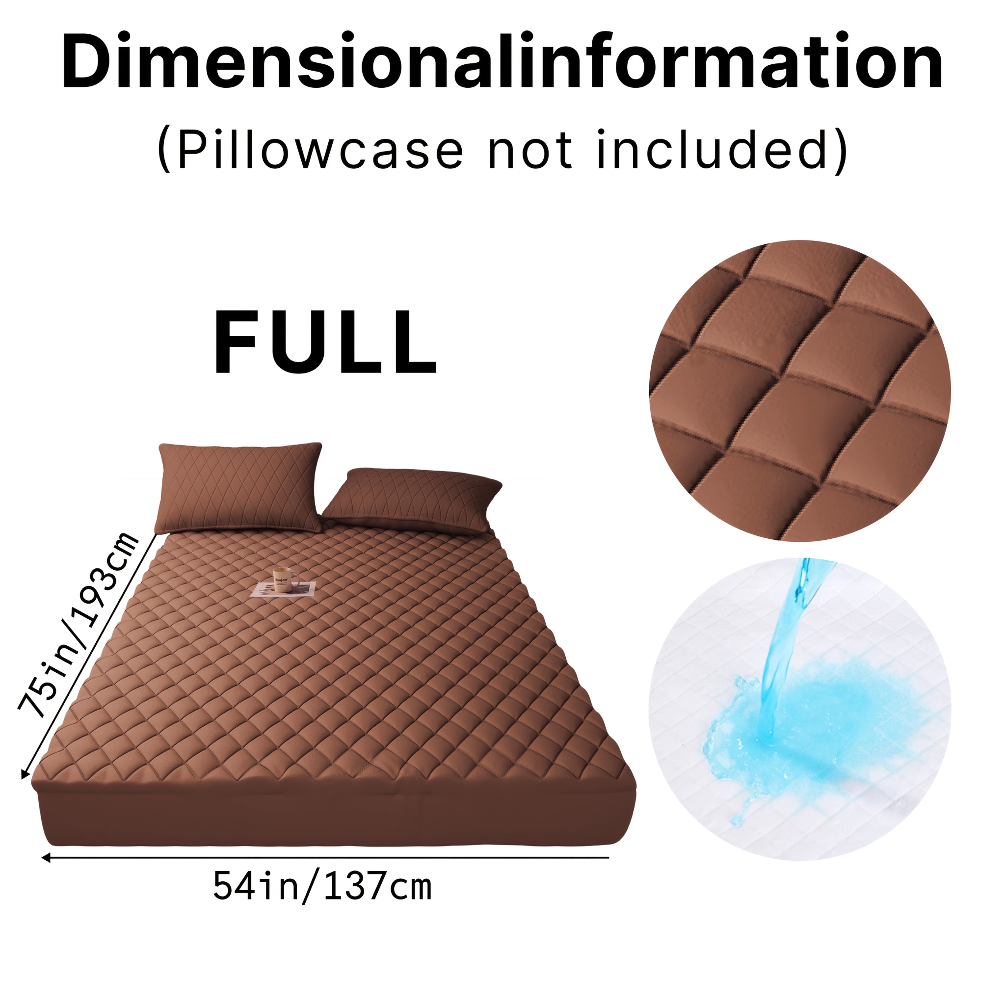 1pc Mattress Protector, Cool And Comfortable, Layered Fitted Sheet, Solid Color Bedding Design, Can Be Used As A Separate Bedspread, Deep Pocket, Ideal For Bedroom, Guest Room And Hotel Mattress Protection