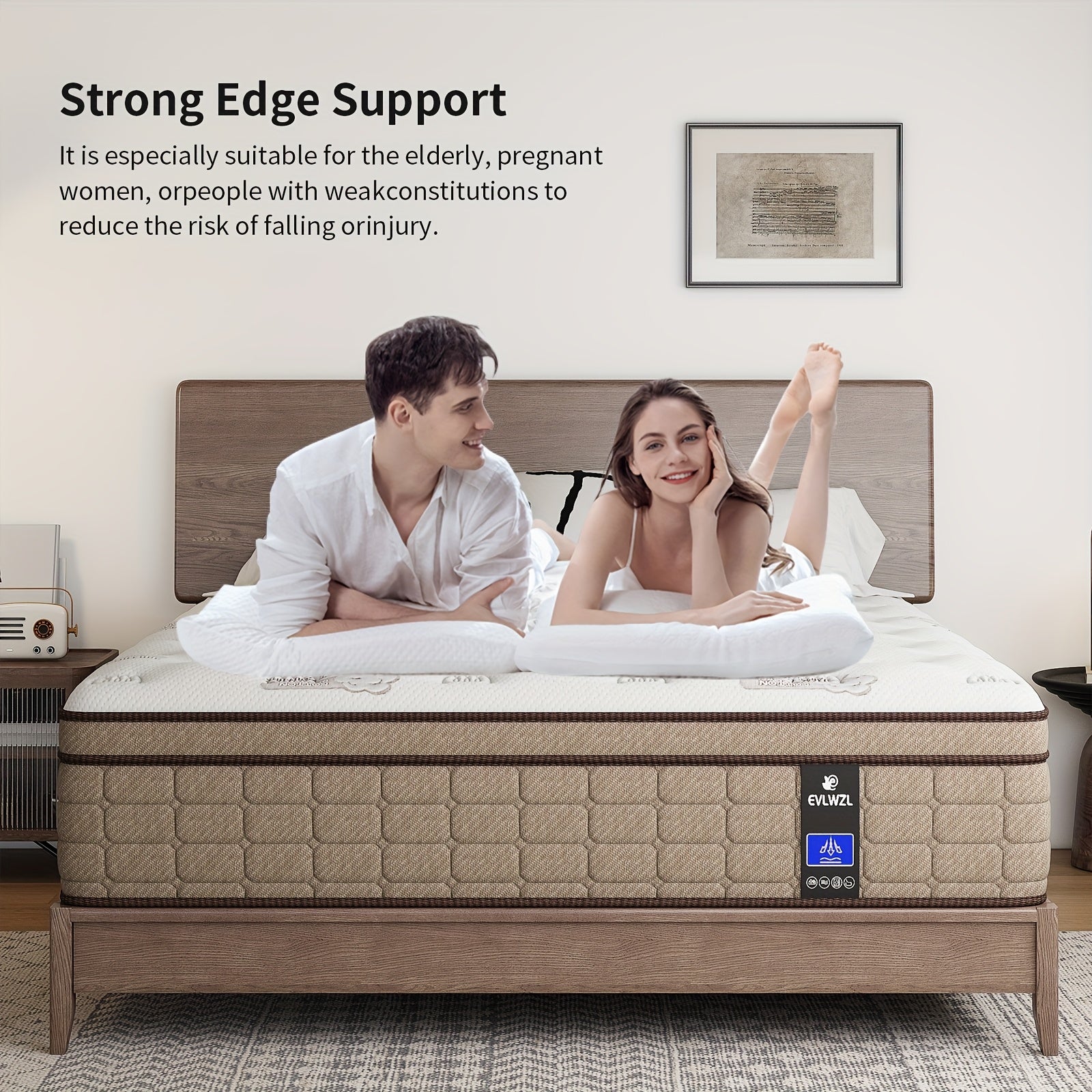 Solana 10/12 Inch Hybrid Mattress in a Box with Memory Foam