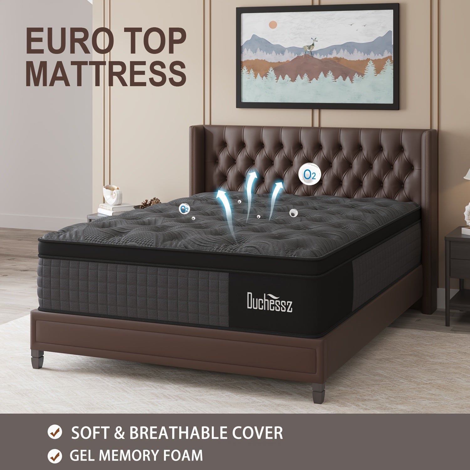 Luxury Mattress 12"14" Twin Full Queen King Size Gel Memory Foam Pocket Spring Hydird Mattress In A Box Medium Firm