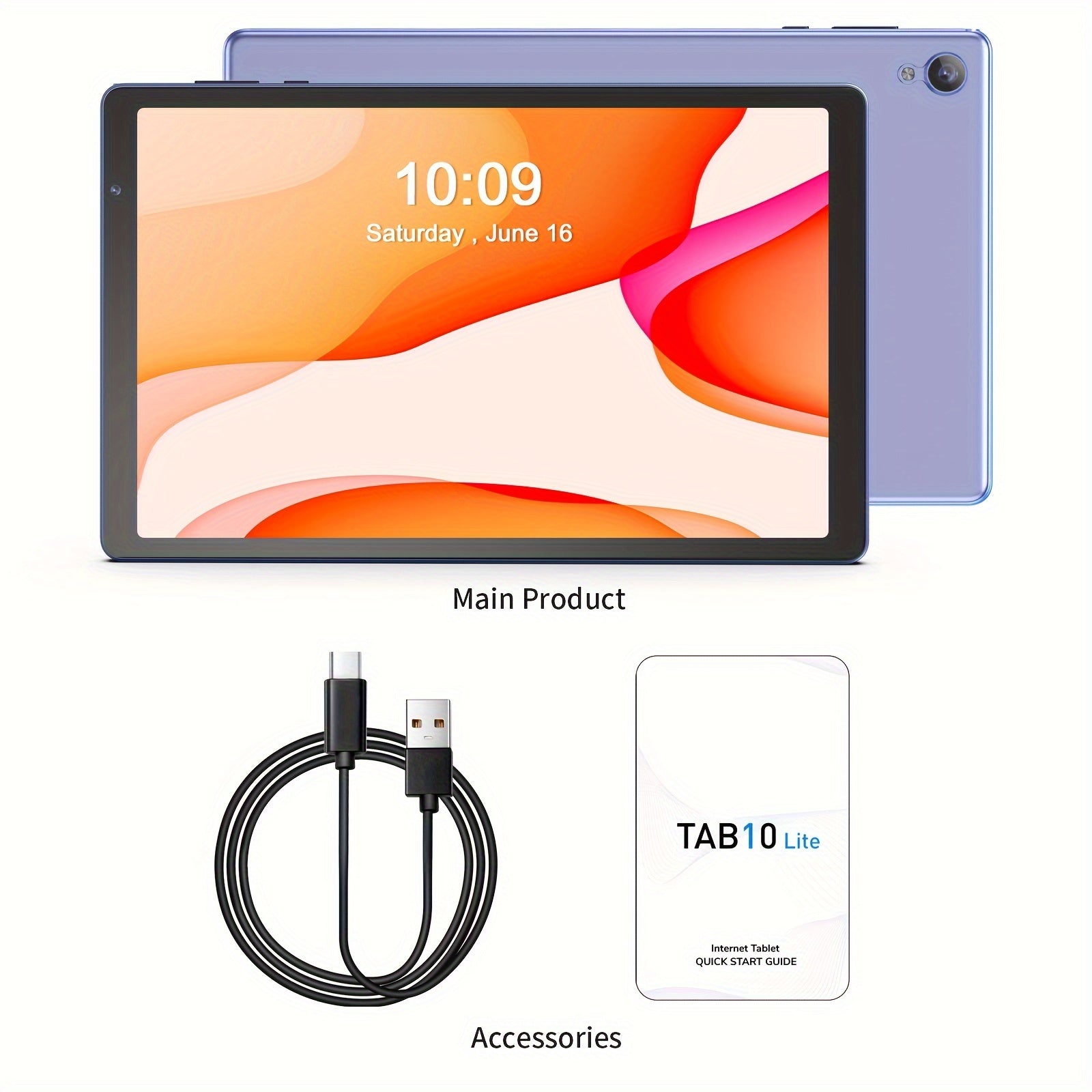 10.1-inch Android 12 tablet, 4GB (2GB+2GB expandable) memory, 32GB ROM, 6000mAh battery, supports 1TB expandable memory, quad core processor, 10.1-inch Android tablet high-definition IPS screen, dual cameras, Wi Fi, tablet PC
