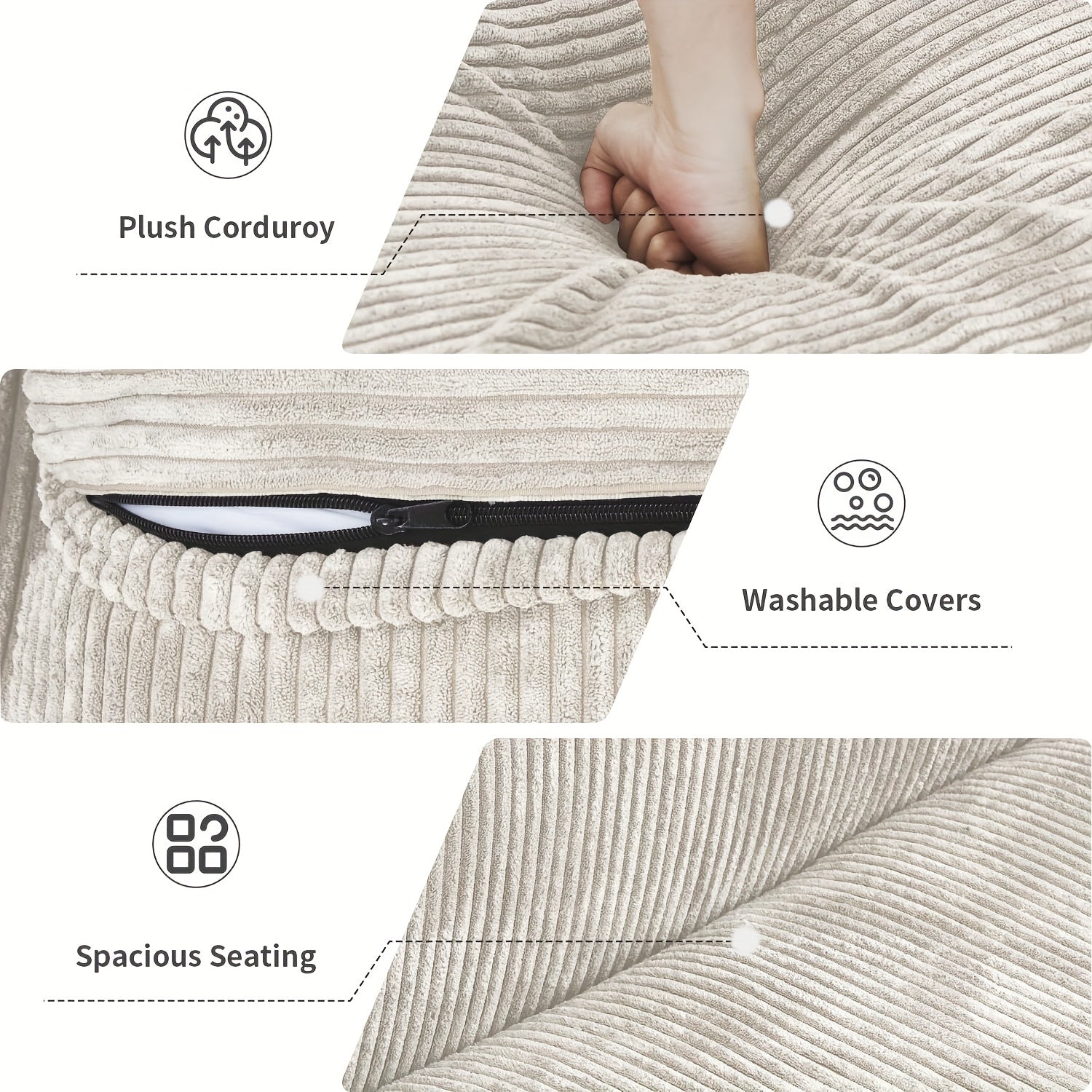 Extra Large U-Shaped Modular Sectional Sofa Couch