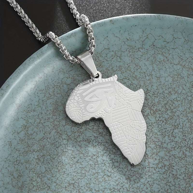 African Map Pendant Necklace