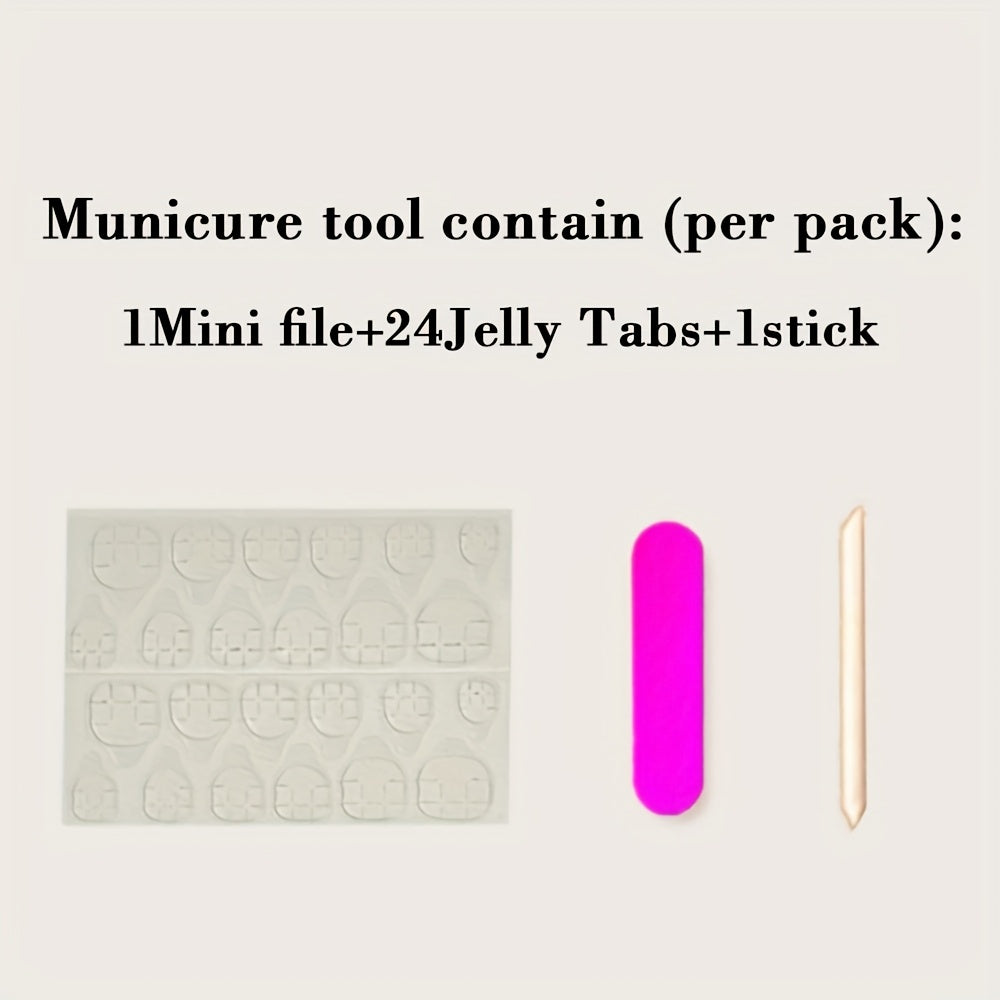 [Pink Coffin Nail] 24pcs Long Coffin Nail | Pink Fashion Gradient Shimmer Glitter