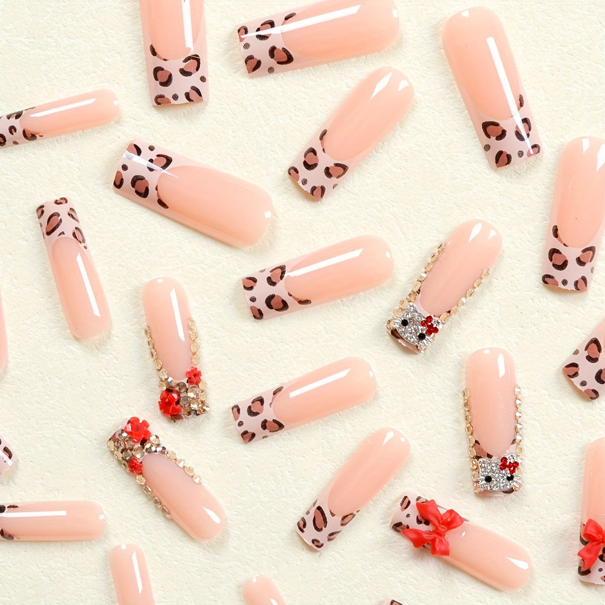 Daisy Leopard Hello Kitty Press-On