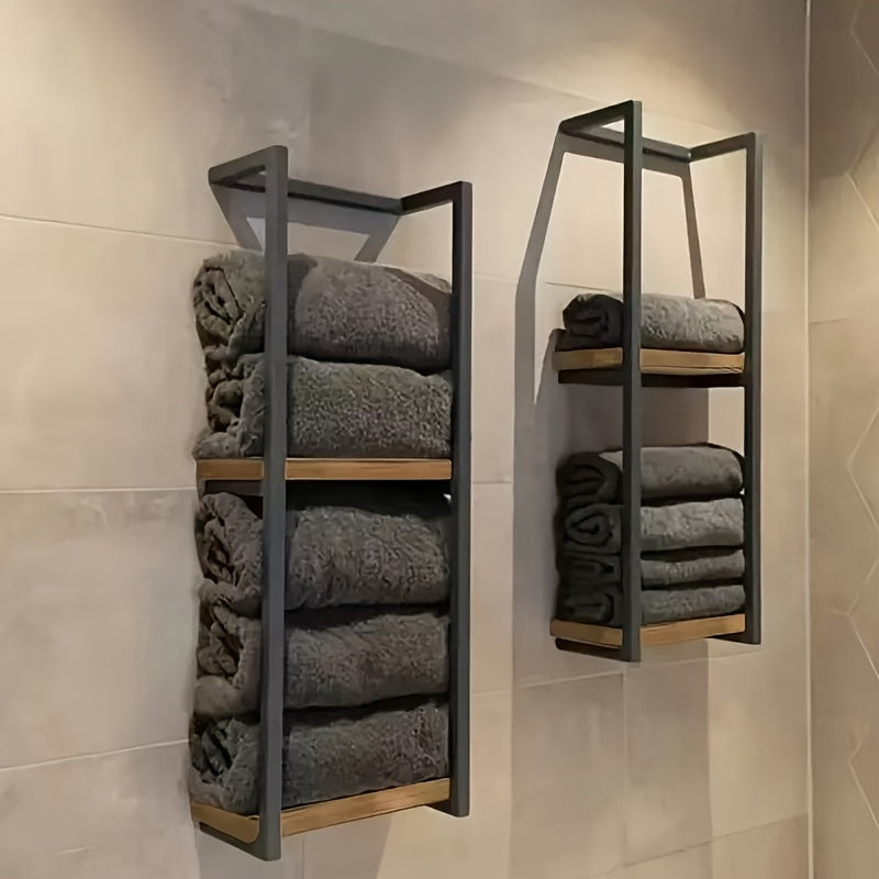 2-Layer Iron Towel Rack