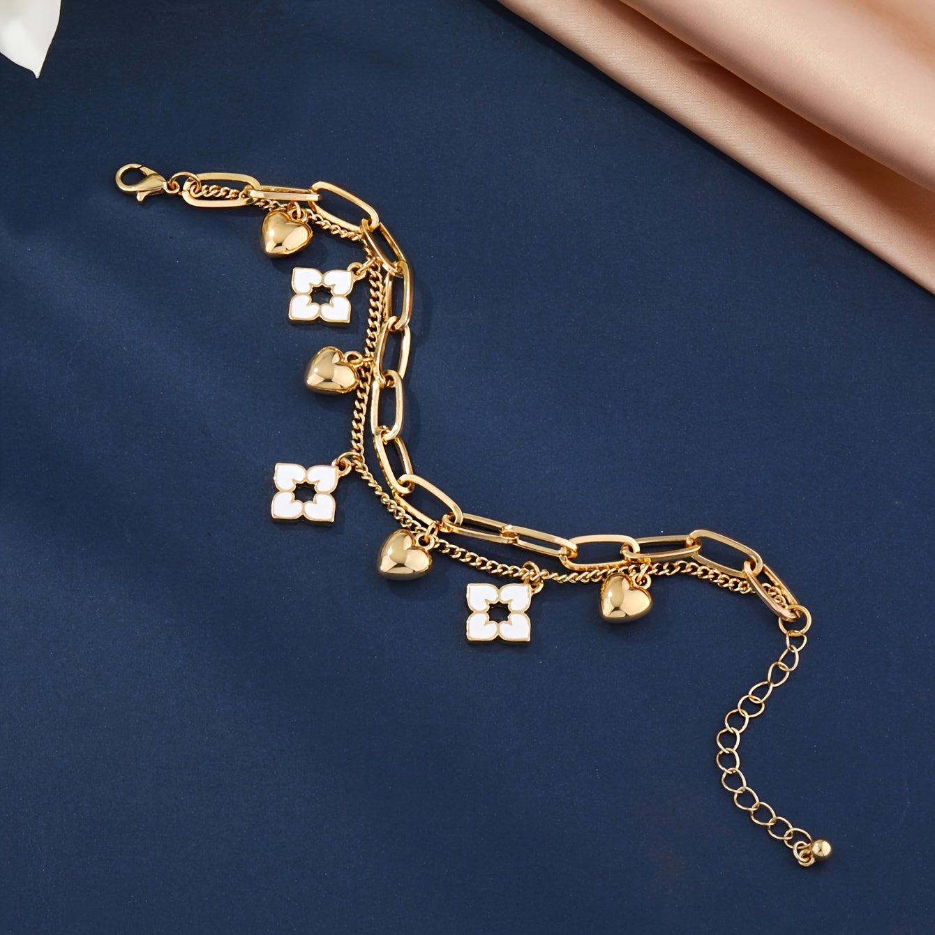 Double Layer Charm Bracelet