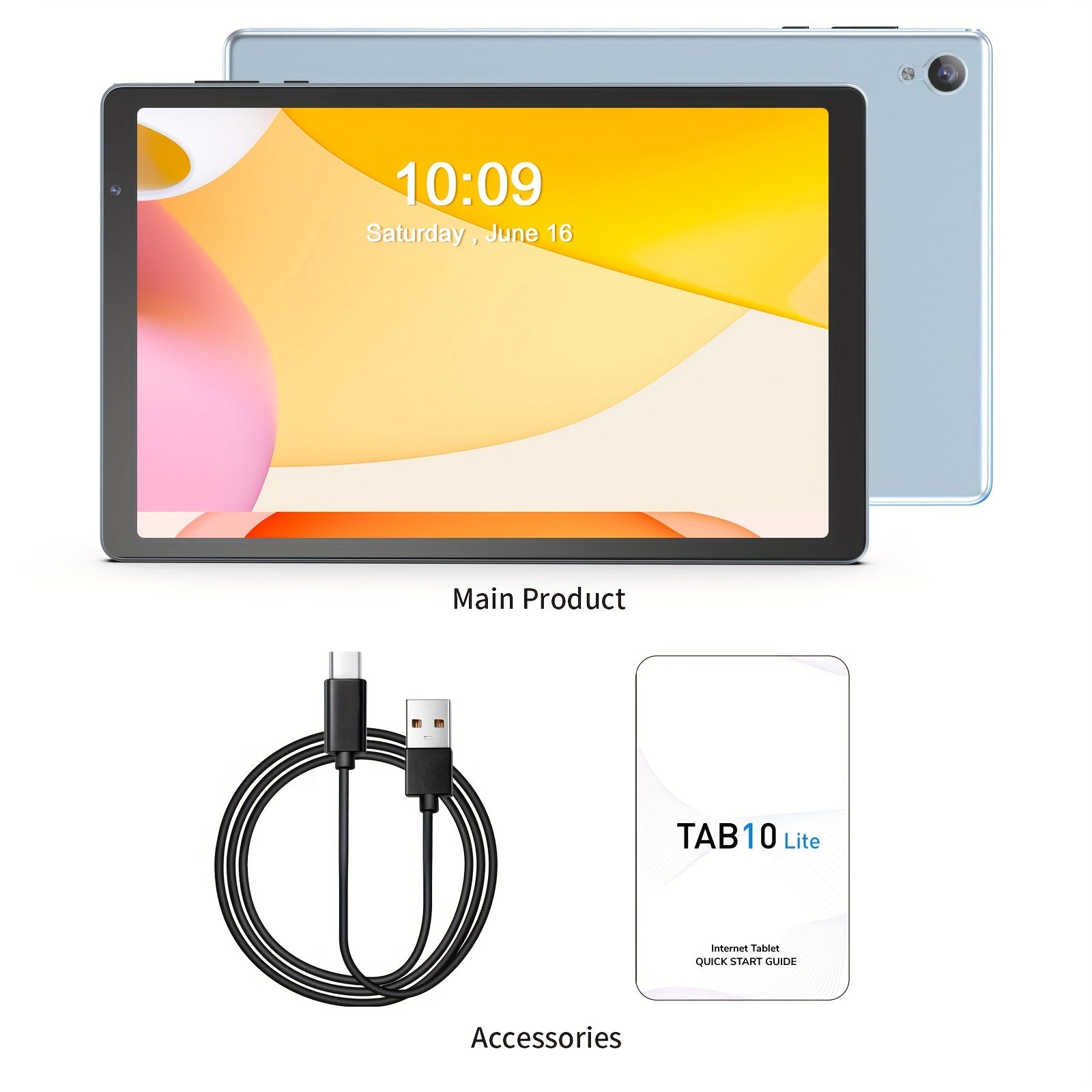 10.1-inch Android 12 tablet, 4GB (2GB+2GB expandable) memory, 32GB ROM, 6000mAh battery, supports 1TB expandable memory, quad core processor, 10.1-inch Android tablet high-definition IPS screen, dual cameras, Wi Fi, tablet PC