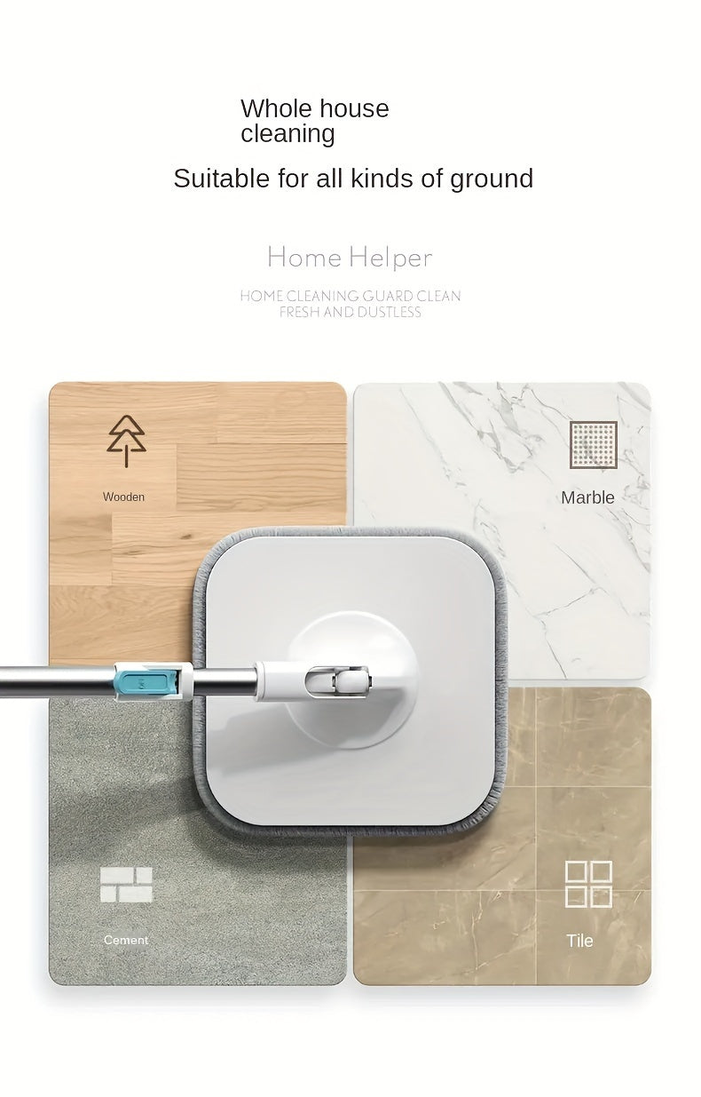 A Set of Sewage Separation Free-Standing Mop Buckets, Household Rotary Floor Mops, Lazy Mops, Dust-Removal Mops, Dry And Mops, Is Very Suitable for Home, Kitchen, Bathroom Floors, Cleaning Supplies