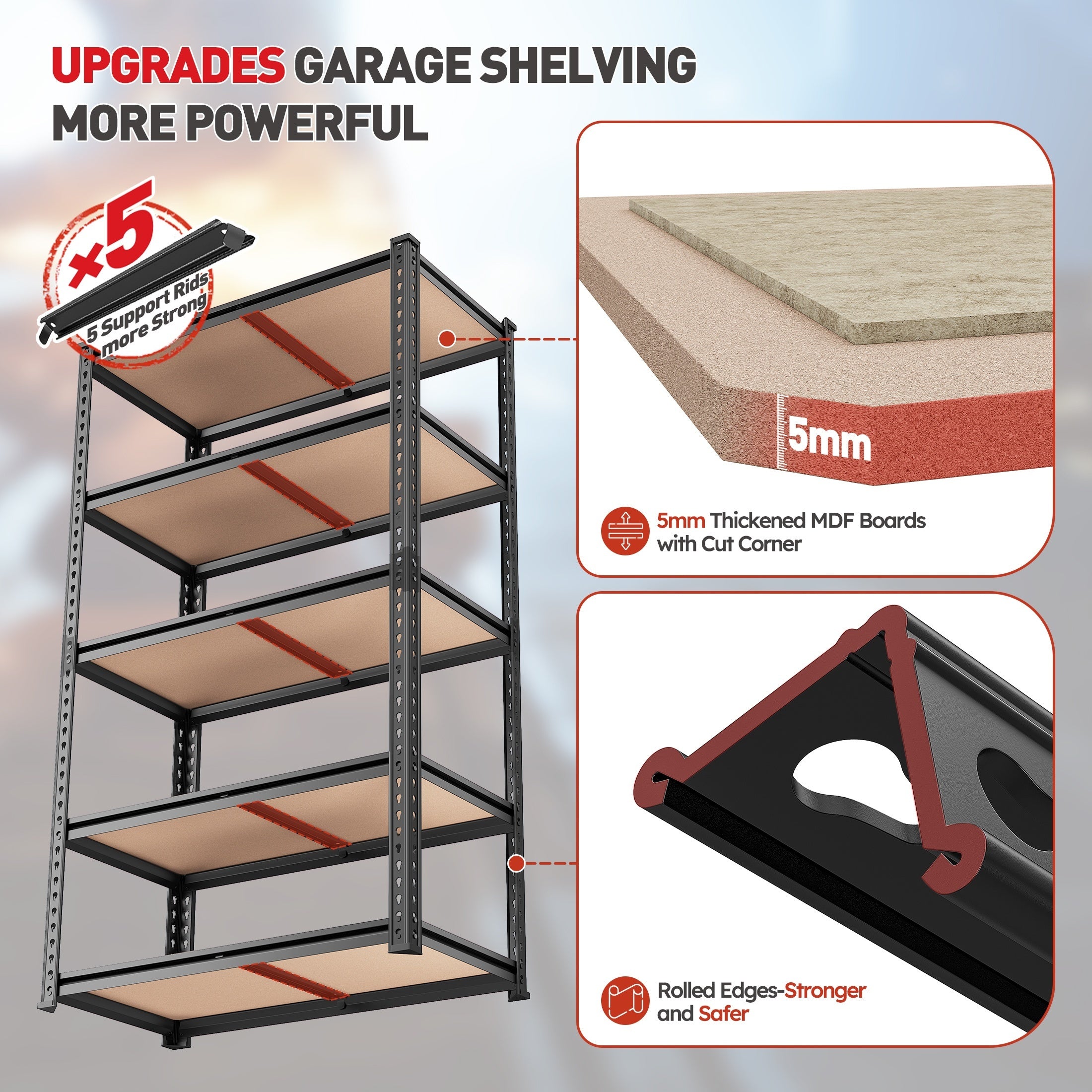 2000LBS Garage Shelving Storage Shelves
