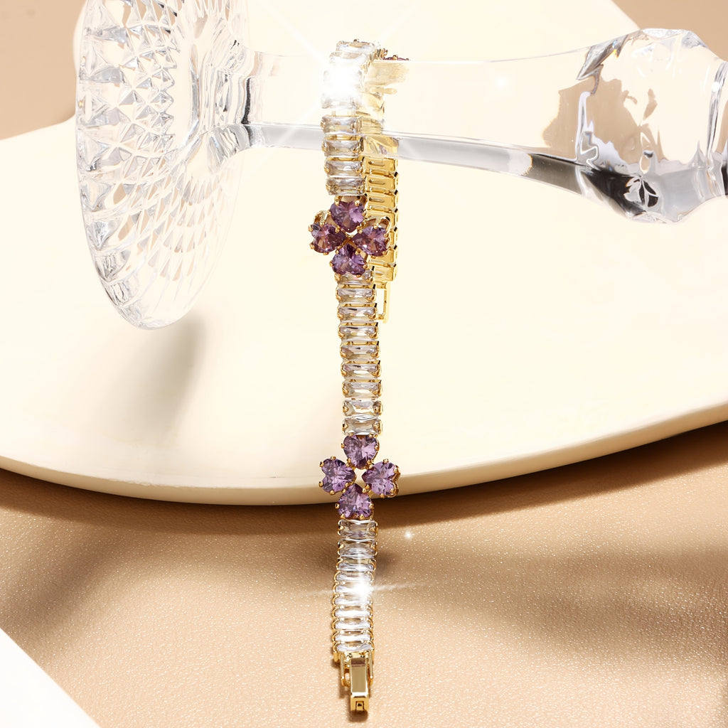 Heart Shape Tennis Bracelet