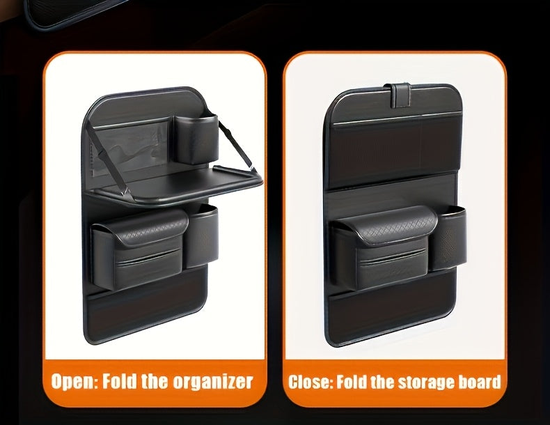 PU Leather Car Seat Back Organizer