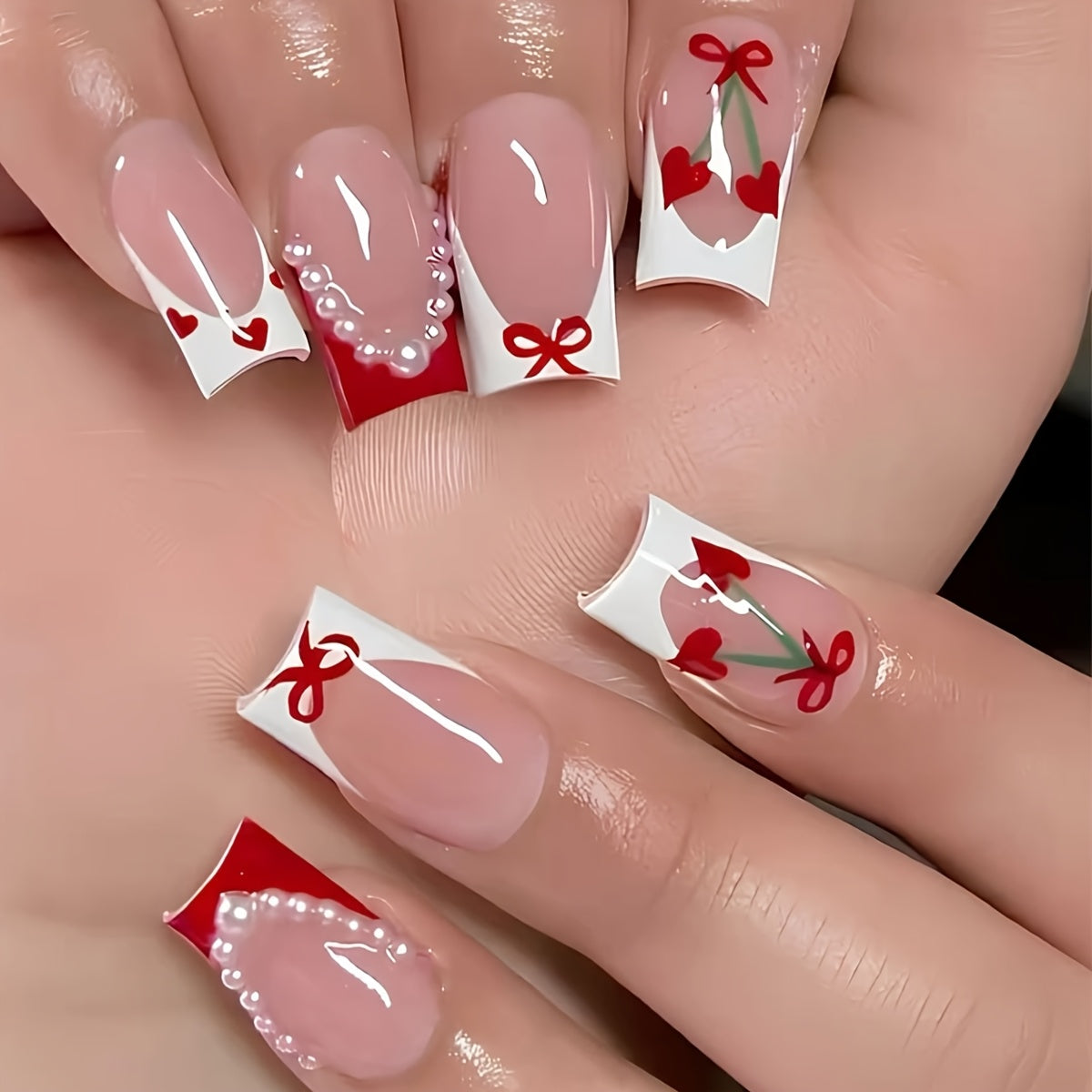 Farrah French Square Press-On