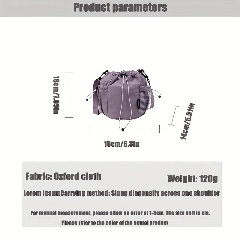 Women's Lightweight Crossbody Bag, Convertible Clutch Purse with Adjustable Strap, Drawstring Closure, Side Mesh Pocket, Compact Everyday Bag for Women, Travel, Work, Dates, Available in Purple, Black, Green, Blue, Khaki, Ide