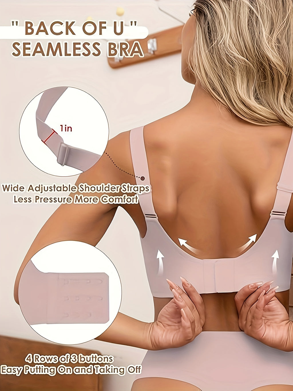 Solid Seamless Wireless Bra, Comfy Anti Sagging Push Up Sporty Women's Lingerie & Underwear