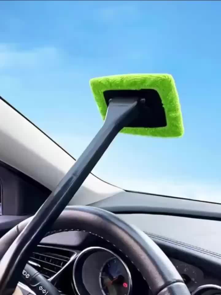 1-Pack, Easy To Hold Long Handle Car Windshield Cleaner - Easily Protects And Illuminates Your Windows As Well As Bathroom And Kitchen Glass Surfaces