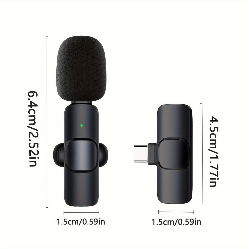 Kouzone Wireless Microphone System with 360° Omnidirectional Recording, Plug & Play -C/, Low Latency Noise for Podcasting, Live Streaming, YouTube/Vimeo Videos - Compatible with Smartphones, Laptops, Tablets,