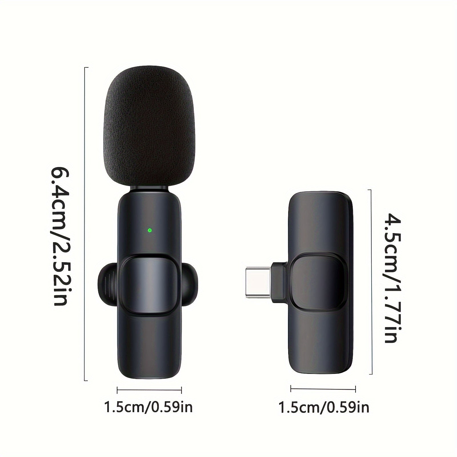 Kouzone Wireless Microphone System with 360° Omnidirectional Recording, Plug & Play -C/, Low Latency Noise for Podcasting, Live Streaming, YouTube/Vimeo Videos - Compatible with Smartphones, Laptops, Tablets,