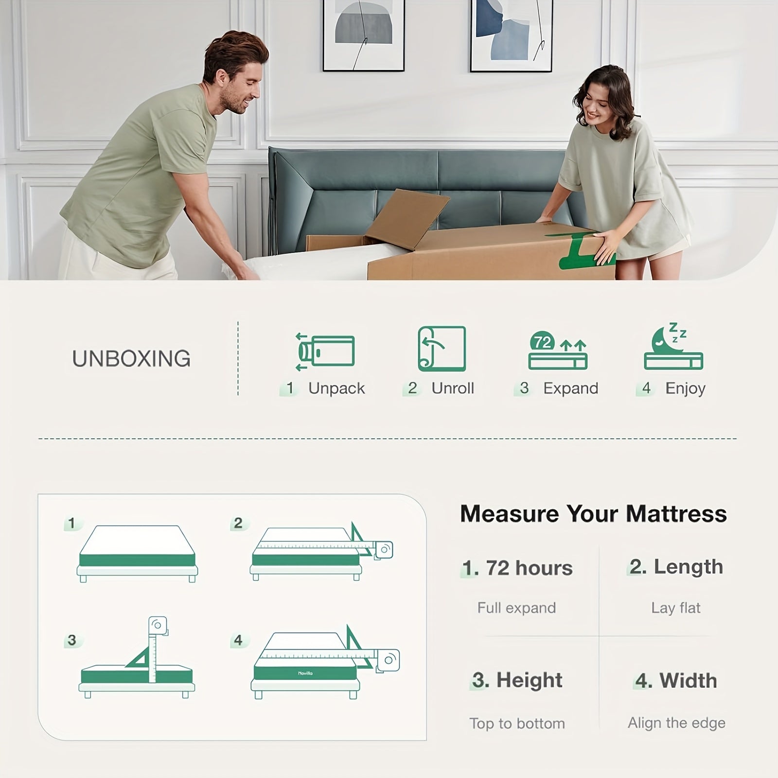 Memory Foam Hybrid Mattress, Queen/King/Twin/Full Size, 10in/12in Thick, Deep Sleep Euro Top, 7-Zone Cooling with Optimal Lumbar Support, -Allergenic Cover & Pocket Springs, Heavy-Duty Non-Wood