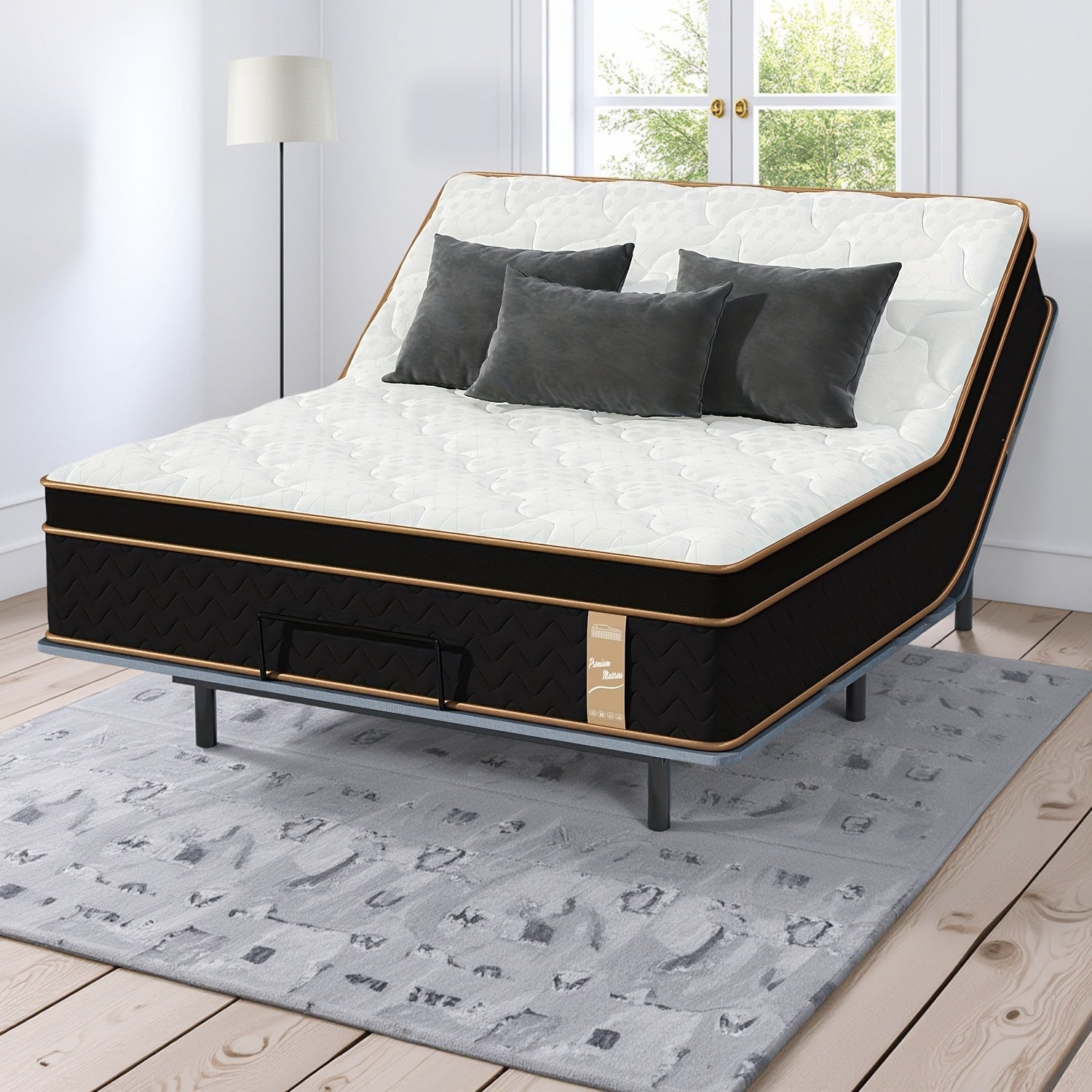 12 Inch Full Queen King Mattress, Hybrid Mattress with Gel Memory Foam, Deluxe Mattress In A Box, Individual Pocket Spring-Motion Isolation, Fiberglass-Free, Ventilation Design, The Best for Father's Day Gift