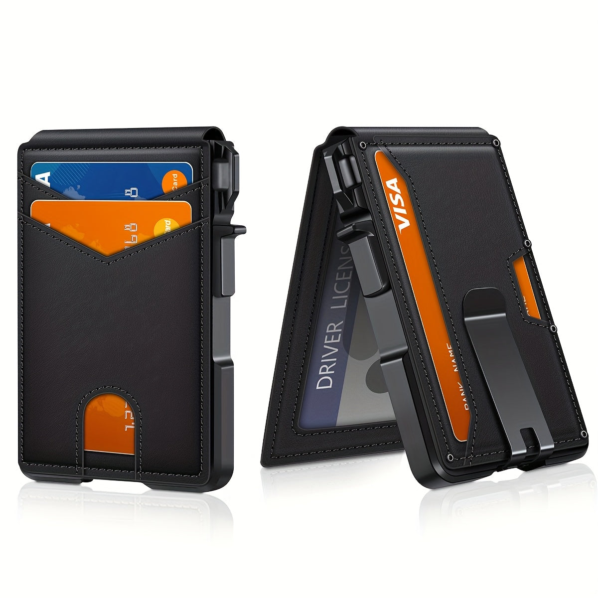 1pc Minimalist Mens RFID Blocking Slim Bifold Wallet - Carbon Fiber Texture Credit Card Holder with Money Clip, Multiple Slots & Durable Design for Business & Everyday Use, Professional Accessory | Sleek Construction, Chic Sm