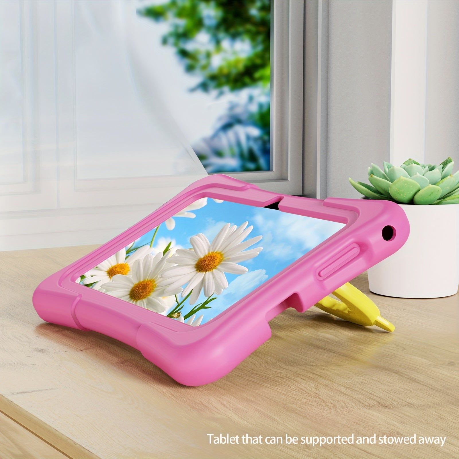 Android 13 7-Inch Kids Portable Tablet with Case 4GB (2GB+2GB Expandable) RAN+32GB ROM, Support 1TB Expandable, Quad-Core Processor, HD Display, Dual Camera, Dual WiFi (2.4G+5G), 2025 New Boys and Girls Gifts