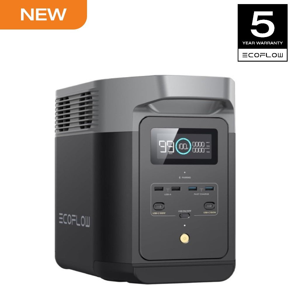 EcoFlow DELTA 2 950 Portable Power Station, 950Wh LiFePO4 Battery for 10 Years, 7 X Faster Charging, 1800W AC Output Power Station, Use as a Solar Power Bank for Home Backup Power or Outdoors Camping & RVs