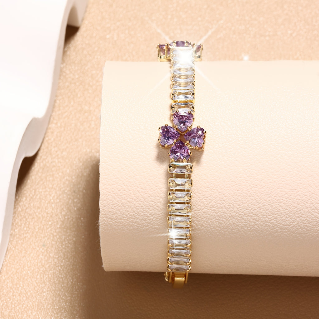 Heart Shape Tennis Bracelet