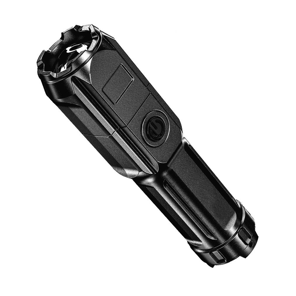 Baihuibri 1pc powerful variable focus flashlight, multifunctional portable household small flashlight, telescopic zoom light, rechargeable, suitable for outdoor lighting, work, exploration hiking