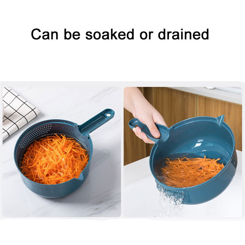 [Essential Kitchen Tool] 11pcs 12-in-1 Multi-Function Vegetable Chopper | Manual Slicer, Shredder, Grater | for Carrots, Potatoes, Radish, Essential Kitchen Tool