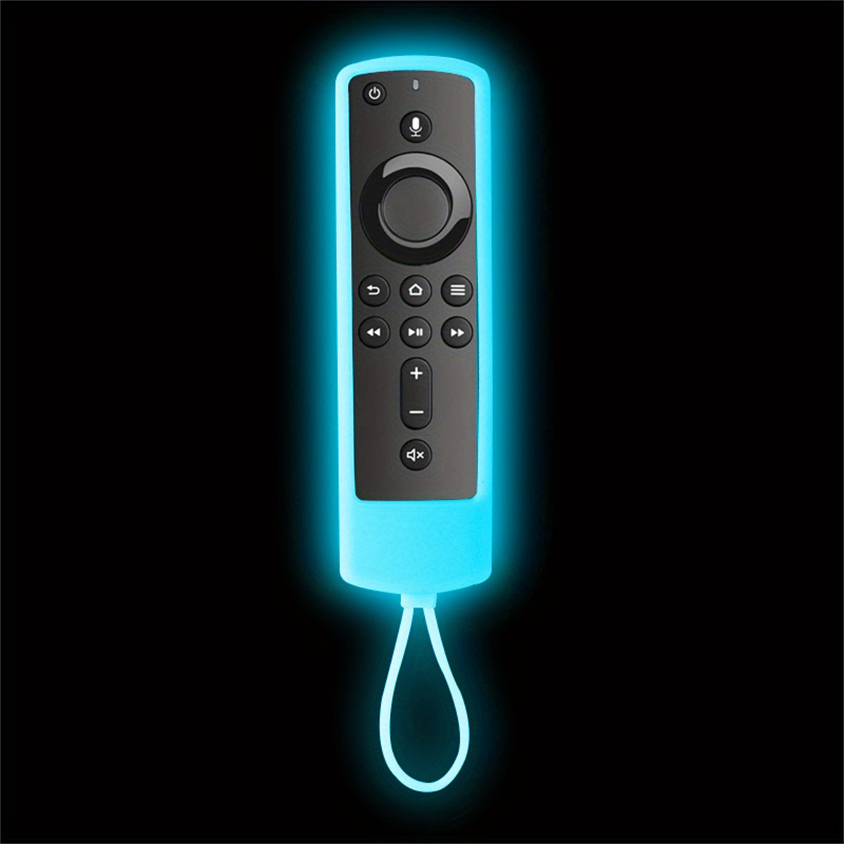 Alexa Glow-in-the-Dark Silicone Case Cover - Protect Your Fire TV Stick 4K Remote and Enhance Gaming Experience - Compatible with 4K+, Lite, Cube, Lanyard for Easy Access