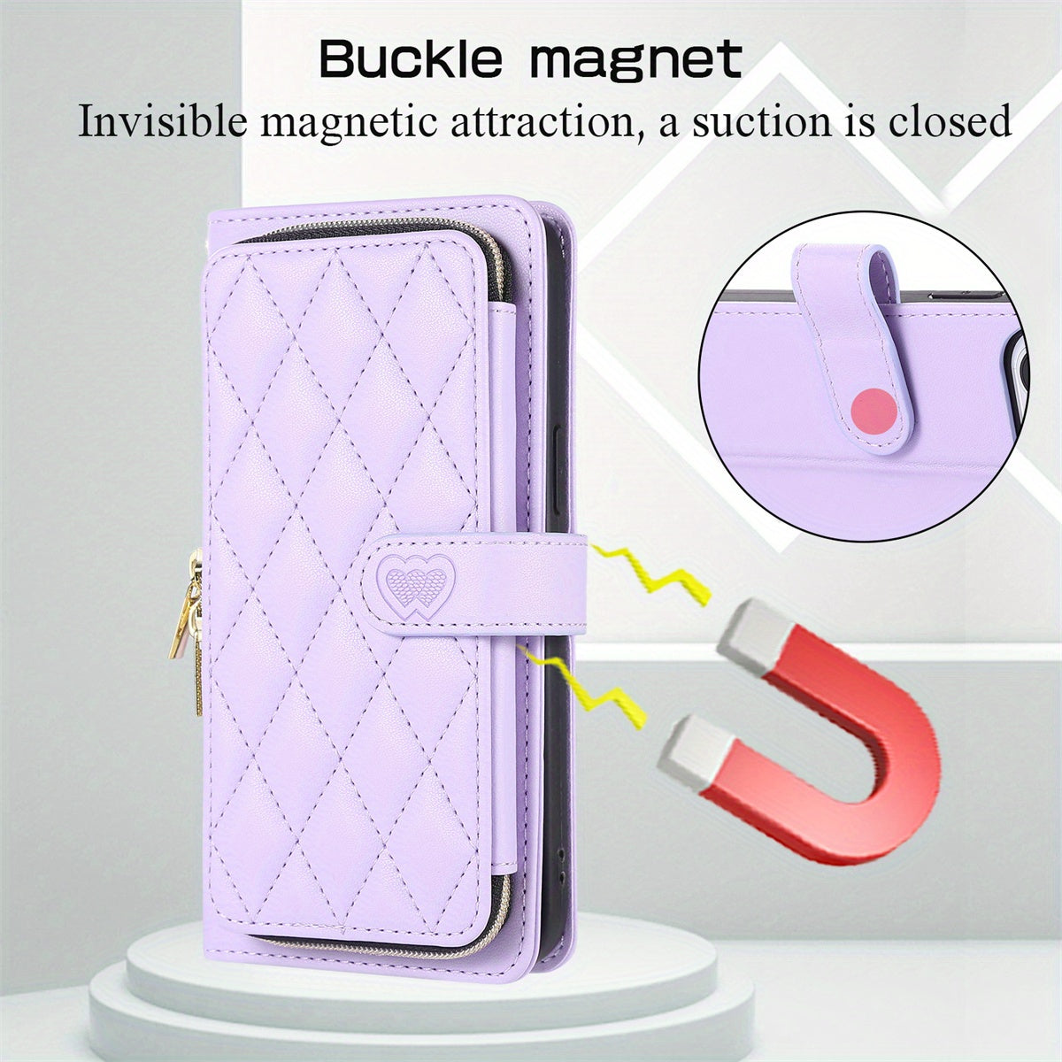 Crossbody Wallet Case Designed for Iphone 16E, 16, 15, 14, 13, 12, 11 Pro Max, 7, 8 Plus, SE 2020, And SE 2022, Featuring a Zippered Handbag Style, Flip Cover, Kickstand Folio, Card Slots, Wrist Strap, And Lanyard for The for