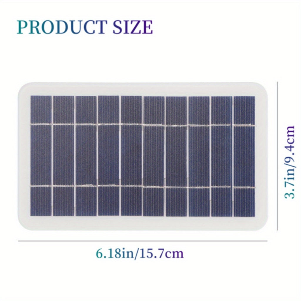 1pc Solar Portable Charging Panel Solar USB Charger Is Suitable For Mobile Power, Mobile Phone Charging Bank, Flashlight, Fan