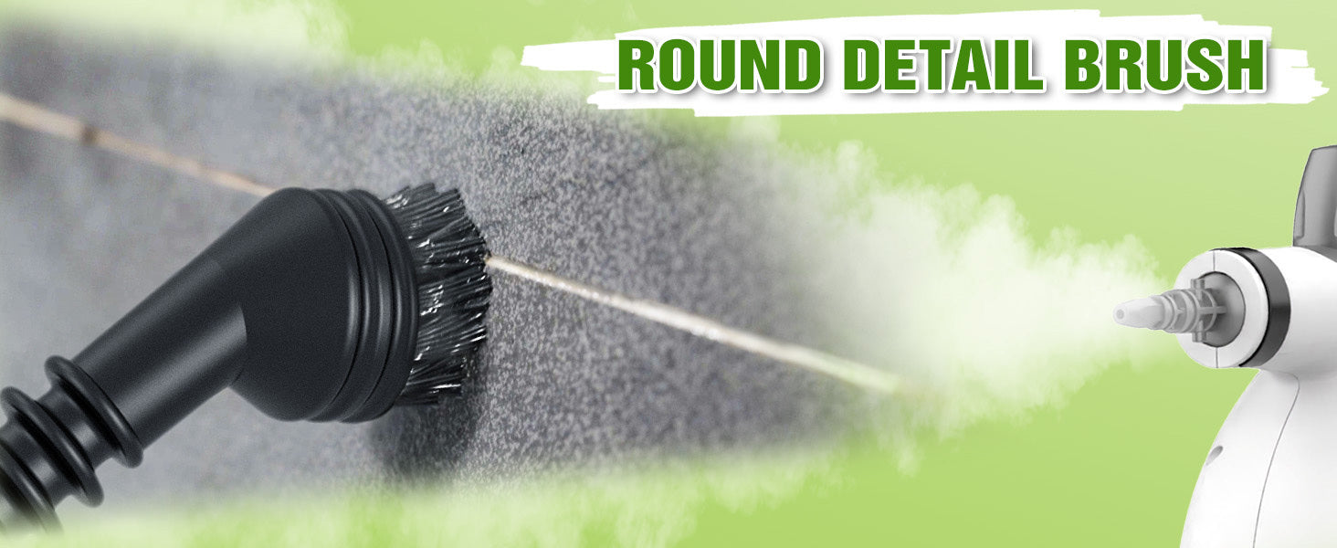 1Pc 1050W High-Power Portable Handheld Steam Cleaner Quick Heating, 12 Brush Heads For Versatile Cleaning In Kitchens, Bathrooms, Furniture & Cars - Us Plug, Large Capacity Water Tank, Steam Cleaner For Car