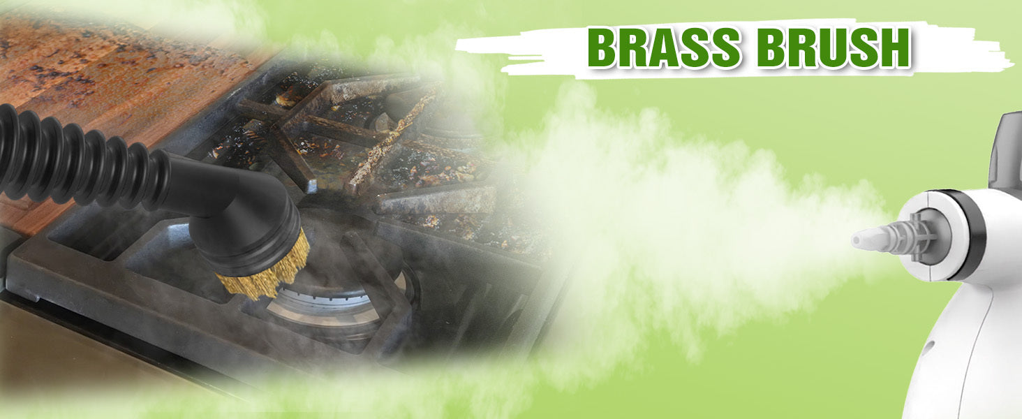 1Pc 1050W High-Power Portable Handheld Steam Cleaner Quick Heating, 12 Brush Heads For Versatile Cleaning In Kitchens, Bathrooms, Furniture & Cars - Us Plug, Large Capacity Water Tank, Steam Cleaner For Car