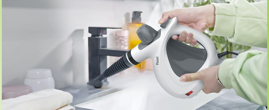 1Pc 1050W High-Power Portable Handheld Steam Cleaner Quick Heating, 12 Brush Heads For Versatile Cleaning In Kitchens, Bathrooms, Furniture & Cars - Us Plug, Large Capacity Water Tank, Steam Cleaner For Car