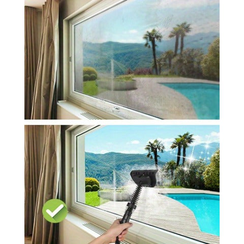 1Pc 1050W High-Power Portable Handheld Steam Cleaner Quick Heating, 12 Brush Heads For Versatile Cleaning In Kitchens, Bathrooms, Furniture & Cars - Us Plug, Large Capacity Water Tank, Steam Cleaner For Car