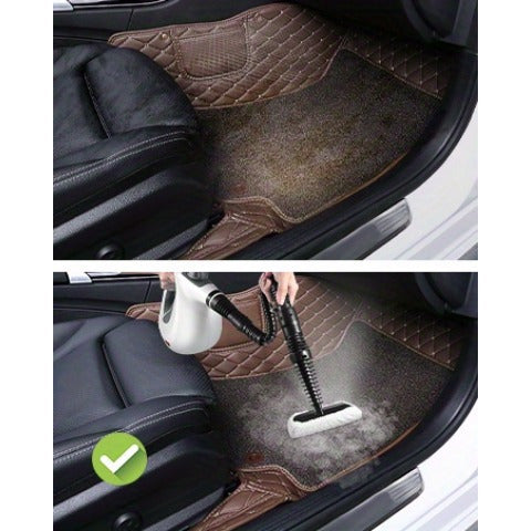 1Pc 1050W High-Power Portable Handheld Steam Cleaner Quick Heating, 12 Brush Heads For Versatile Cleaning In Kitchens, Bathrooms, Furniture & Cars - Us Plug, Large Capacity Water Tank, Steam Cleaner For Car