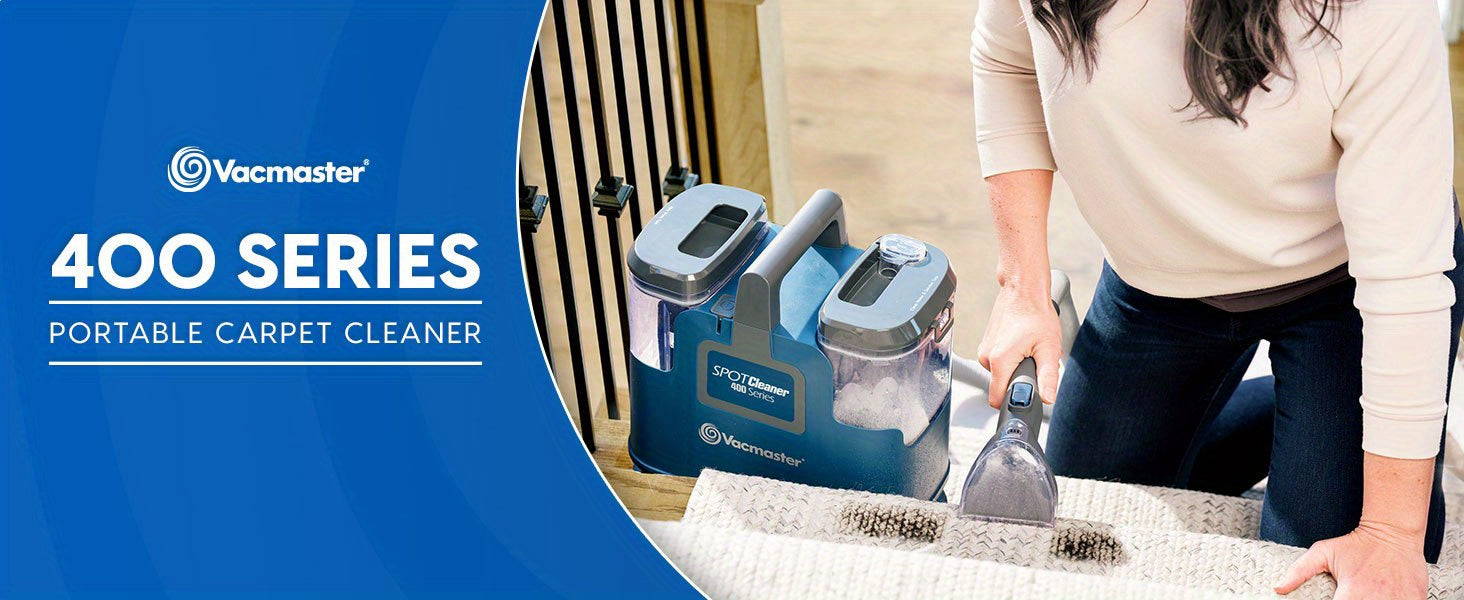 400 Series Portable Carpet & Upholstery Spot Cleaner Machine, 15Kpa Power Suction With Versatile Tools For Pets, Area Rugs And Couches