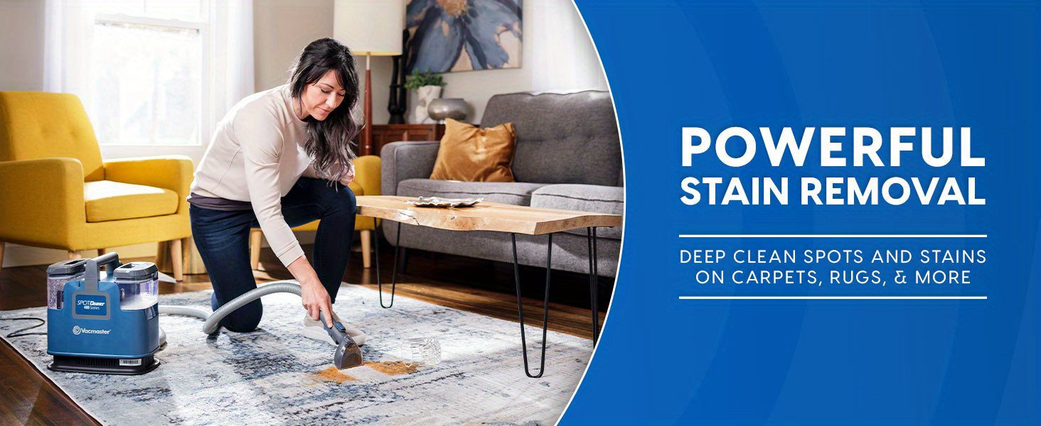 400 Series Portable Carpet & Upholstery Spot Cleaner Machine, 15Kpa Power Suction With Versatile Tools For Pets, Area Rugs And Couches