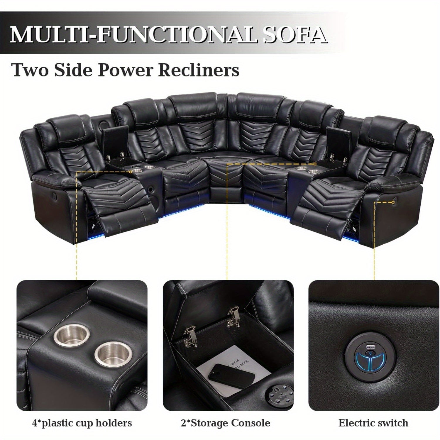 Comfy Reclining Sectional