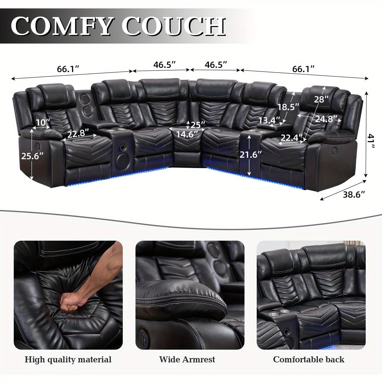 Comfy Reclining Sectional