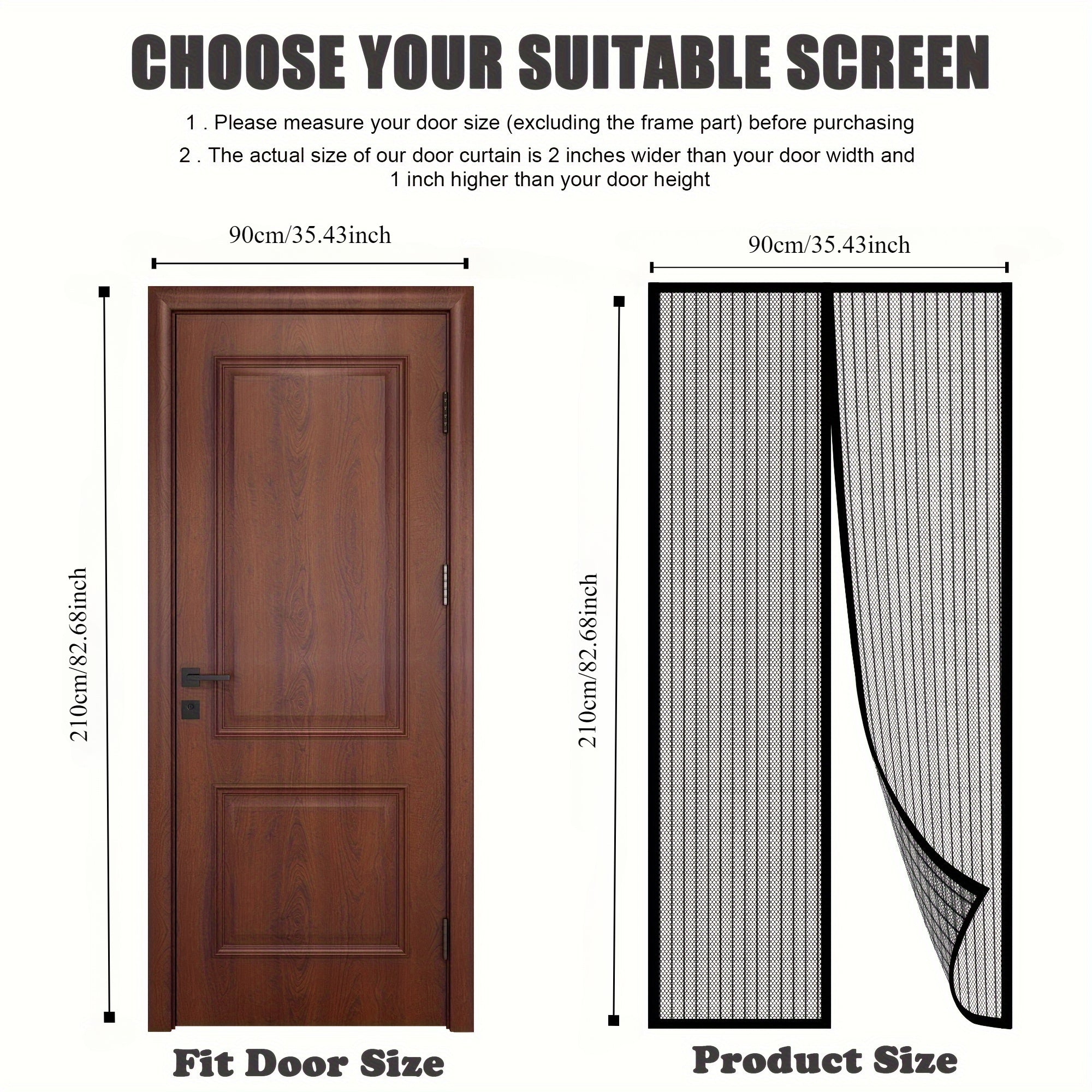 Heavy-Duty Magnetic Screen Door - Self-Sealing, Handsfree Mesh Insect Barrier for Pet and Child Friendly Use with Magnets Strips Installation | Durable Nylon Material in Bohemian Style Hand Wash Only, Stylish Entryway, Reinfo