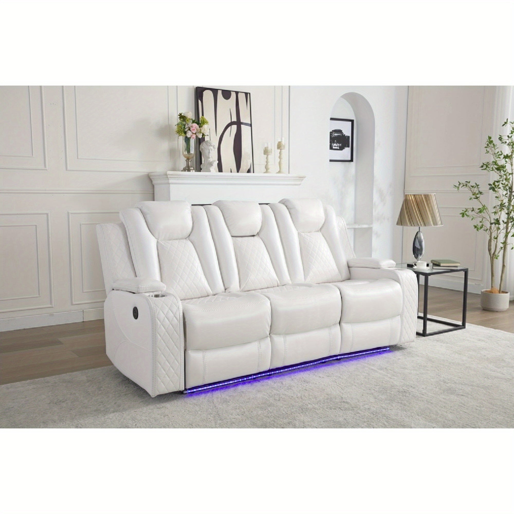 Power Recliner Loveseat with Speaker for Living Room, Loveseat Seating Couch, LED Lights