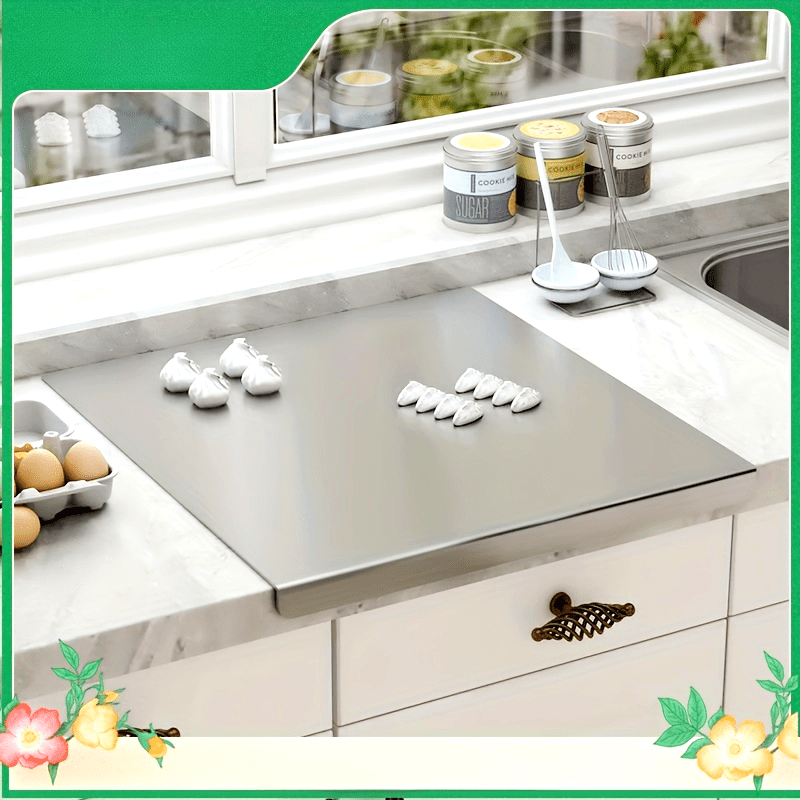 304 Stainless Steel Cutting Board Butcher Block Household Rolling Board Kitchen Supplies, Food Preparation, Meal Prep Tools, Modern Cutting Surface, Sleek Kitchen Tool, Rustresistant Material, Easy to Clean, Versatile Cutting