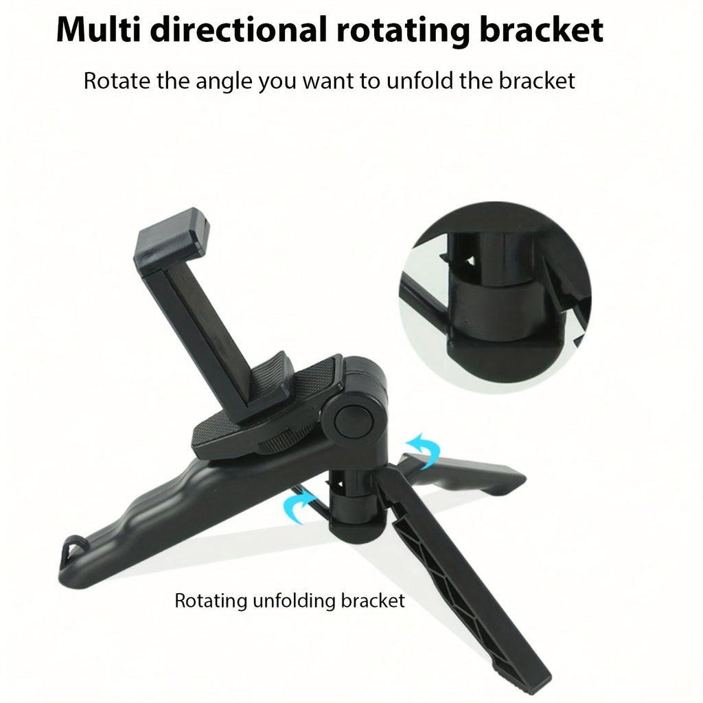 Supports 360-degree Rotation Anti-Shake Mobile Phone Tripod Mount, Portable Thickened Smartphone Holder with Adjustable Clamp, Universal Tripod Stand Suitable for Mobile Phone Live Broadcasting and Photography