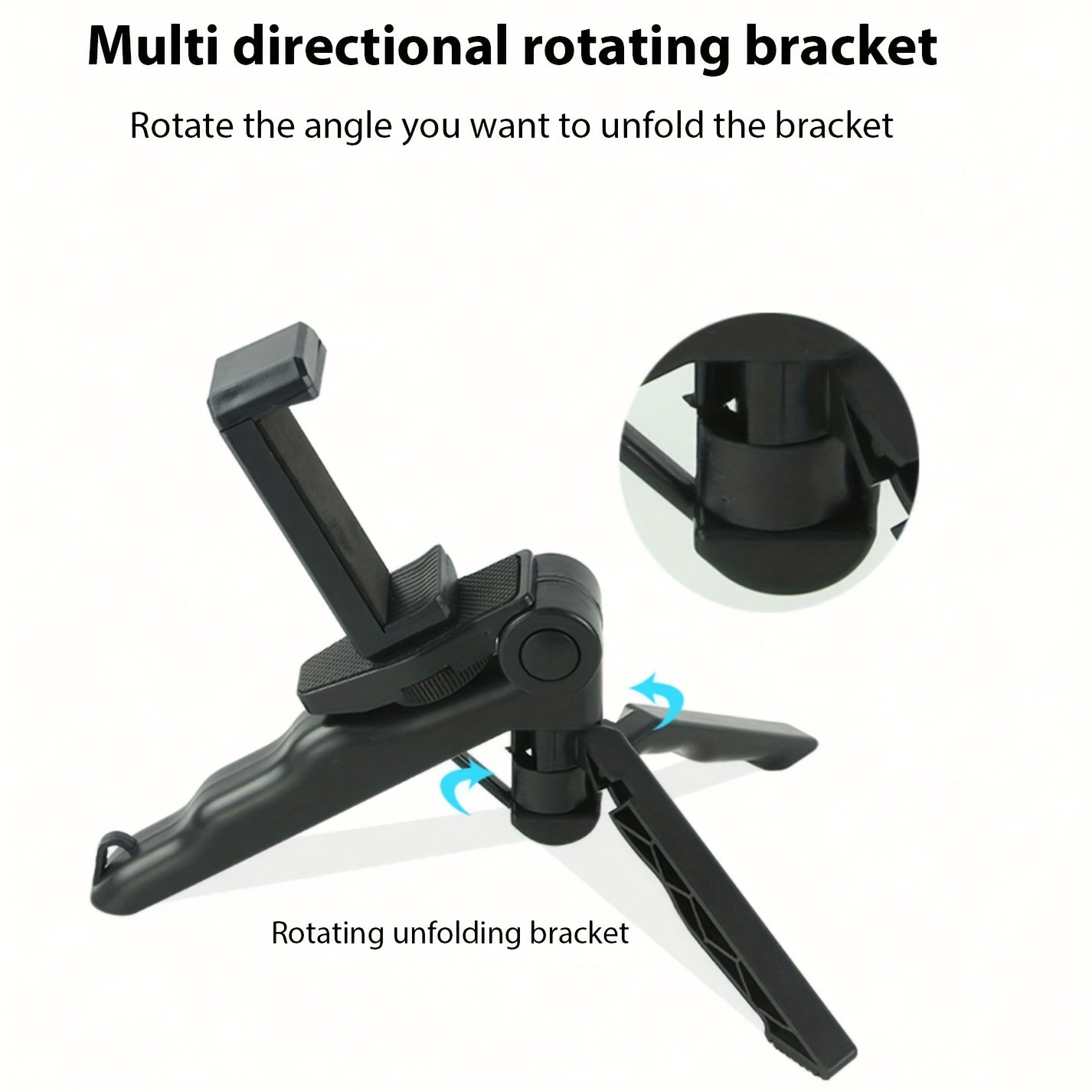 Supports 360-degree Rotation Anti-Shake Mobile Phone Tripod Mount, Portable Thickened Smartphone Holder with Adjustable Clamp, Universal Tripod Stand Suitable for Mobile Phone Live Broadcasting and Photography