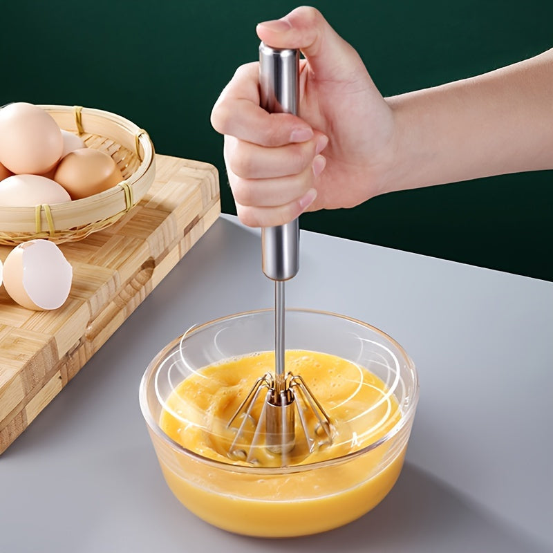 [Cordless Handheld Blender] Cordless Handheld Blender - Heavy-Duty Stainless Steel blending stick with Portable Design, No Electricity Needed for Baking, Cooking, Smoothies, Mayonnaise - Perfect for Home, Travel, Camping - Ea