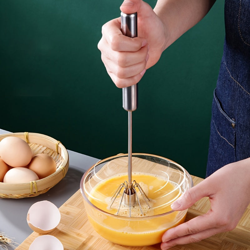 [Cordless Handheld Blender] Cordless Handheld Blender - Heavy-Duty Stainless Steel blending stick with Portable Design, No Electricity Needed for Baking, Cooking, Smoothies, Mayonnaise - Perfect for Home, Travel, Camping - Ea