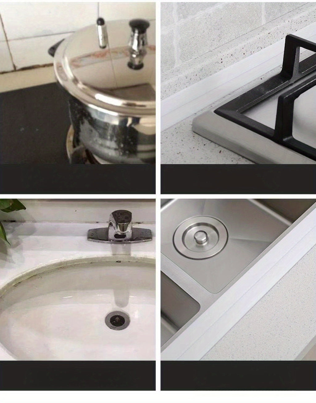 2 Rolls Heavy-Duty Self-Adhesive Bathtub and Toilet Sealing Tape - Waterproof Edge Protector, Suitable for Bathroom Shower Sink Floor Wall Caulking | Moisture Resistant Easy to Apply Long Lasting Adheisve|Bathwater Proof Smoo