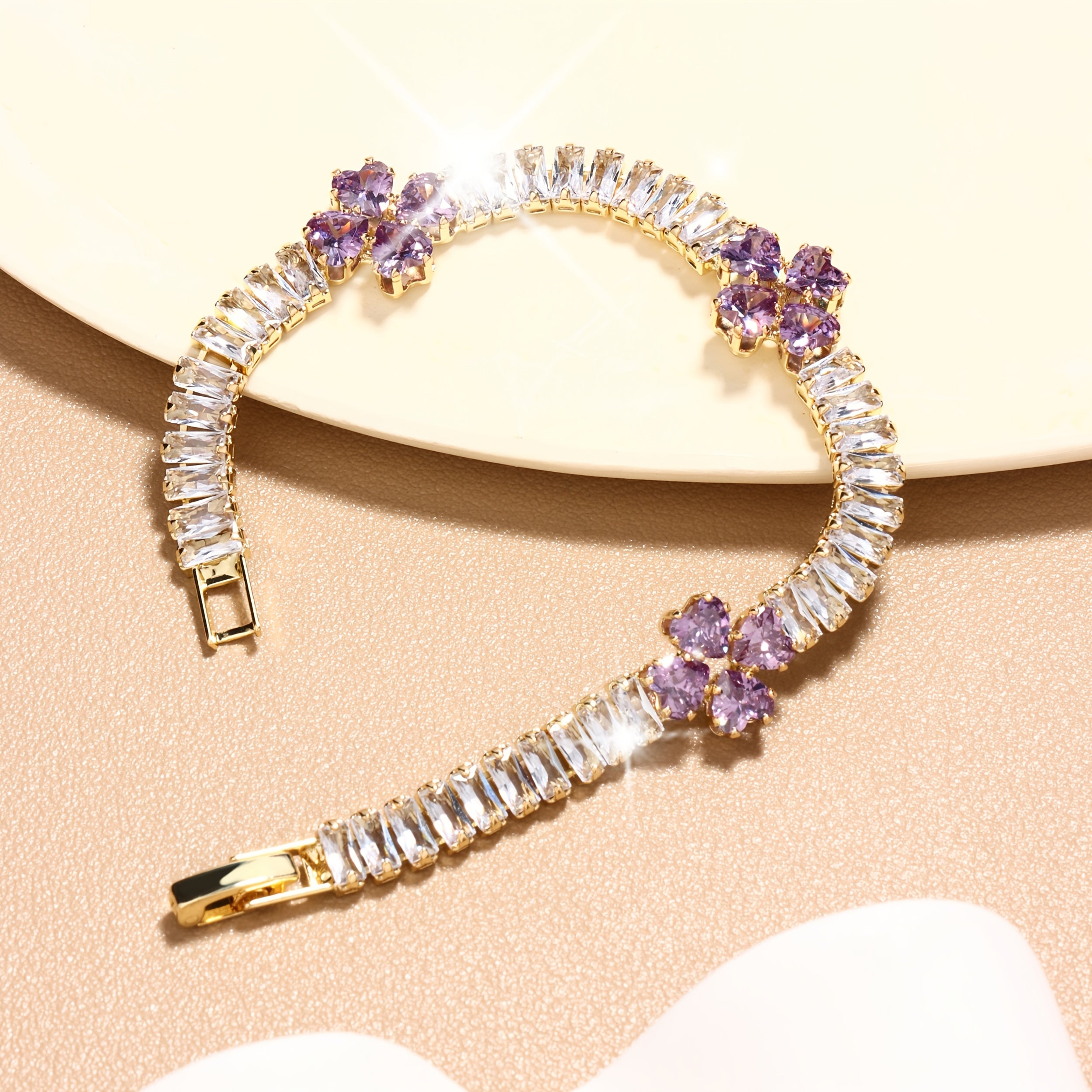 Heart Shape Tennis Bracelet